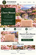 Cherry Blossom soap landing-page artwork