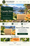 Cucumber Melon soap landing-page artwork