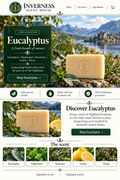 Eucalyptus soap landing-page artwork
