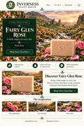 Fairy Glen Rose soap landing-page artwork