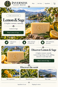 Lemon & Sage soap landing-page artwork