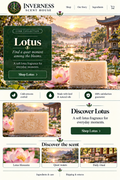 Lotus soap landing-page artwork