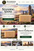 Standing Stone soap landing-page artwork